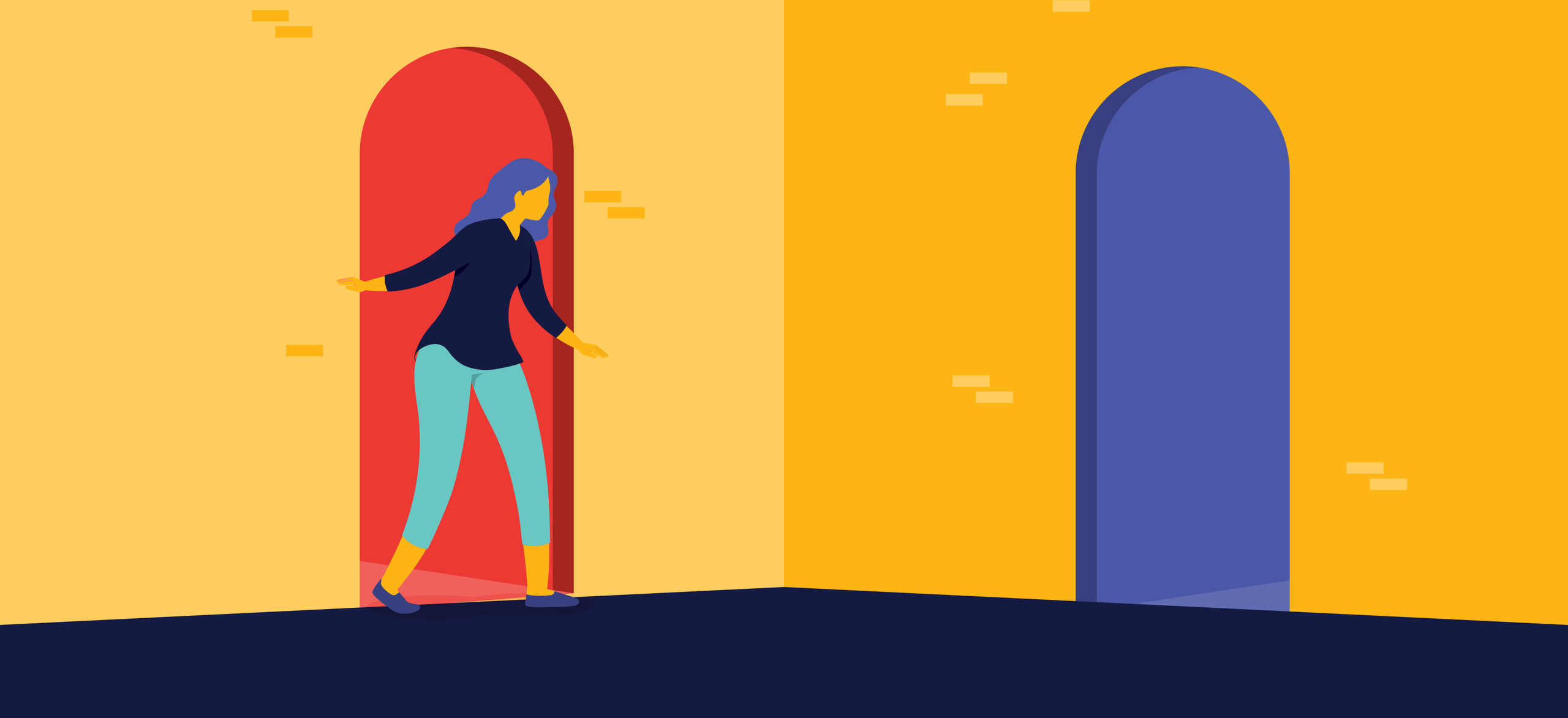 woman using a portal